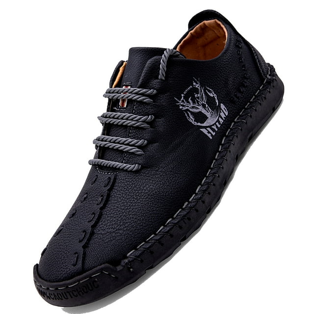FLYLAND Men's Casual Leather Fashion Sneakers Ankle Barbados