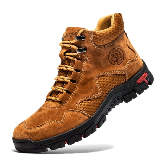 Flyland Men's Chukka Boots Casual Handmade Leather Shoes Male Ankle Boot Mid Top Outdoor Sneakers Men