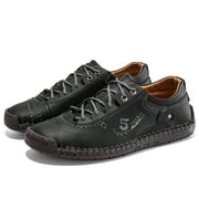 Flyland Men's Casual Leather Shoes Male Fashion Sneakers Handmade Moccasins Driving Flats For Men