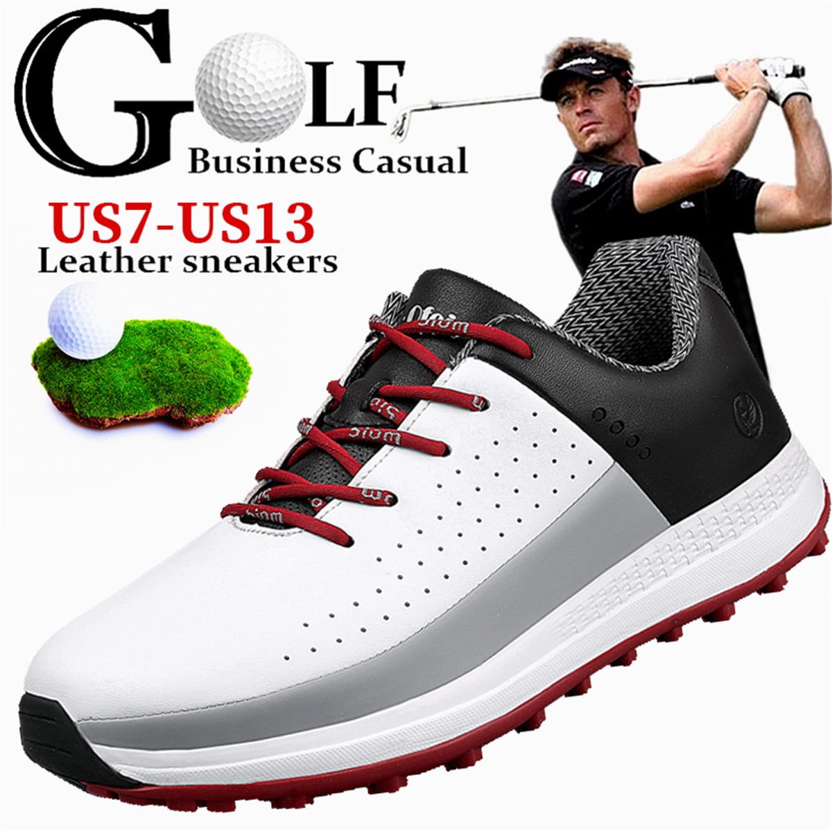 Flyland Mens Golf Shoes Waterproof Sneakers Mens Professional Training
