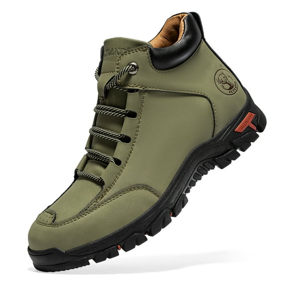 Flyland Outdoor Mens Ankle Boot Casual Handmade Leather Shoes Male Chukka Boots