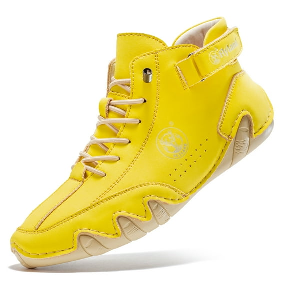 Flyland Women's Ankle Boots Handmade Stitching Leather Sneakers Woman Fashion Dresses Shoes