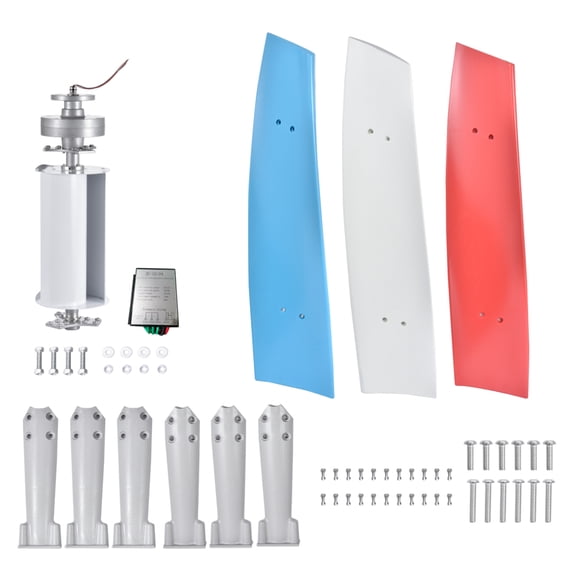 Flylapdo 3000W Vertical Wind Power Generator 24V, 3-Blade Quiet Kit for Street Lighting & Boats