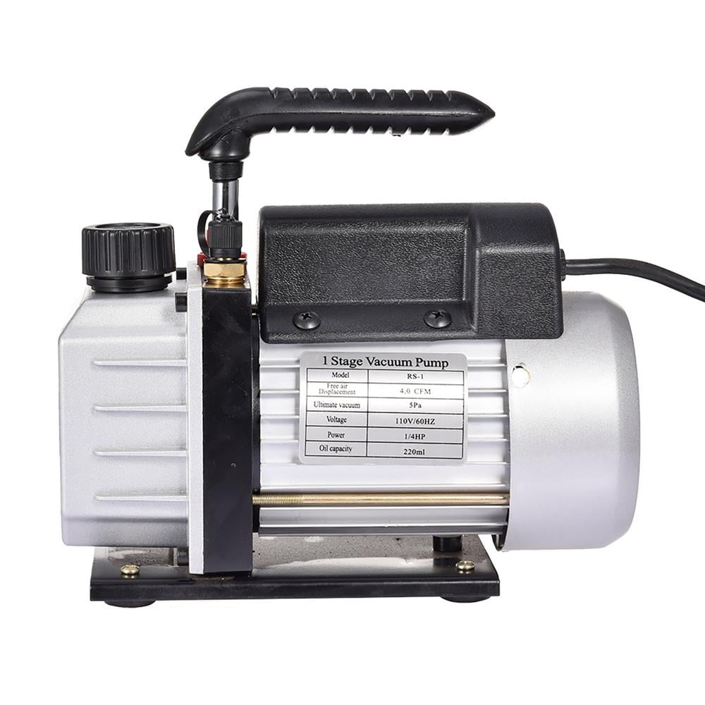 Flylapdo Automotive Vacuum Pump 4 CFM Single Stage Vacuum Pump 1/4HP Pump for Maintaining Air Conditioning Systems 110V No Oil Included adaptable