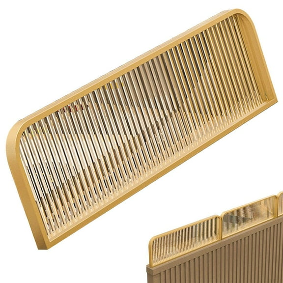 Flylapdo Dividers for Dining Areas Translucent Striped Glass Decorative Partitions Grille Privacy Screen Panel Table Top Separator lovely