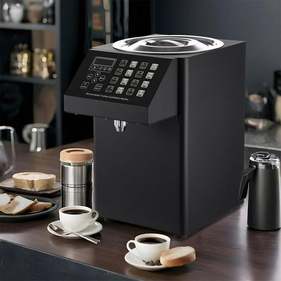 Flylapdo Fructose Dispenser, Brushed Stainless Steel Fructose Machine, Syrup Dispenser Machine 8L 110V 16Groups