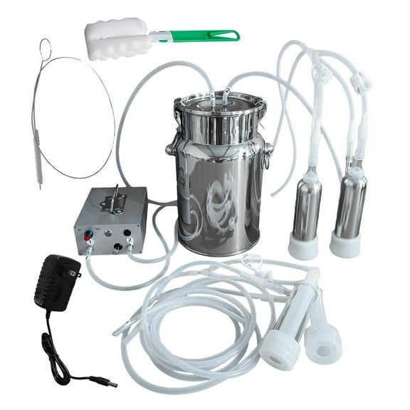 Flylapdo Goat Milker Automatic Breast Pump 7L Milk Bucket Adjustable Suction Pulsating Vacuum Pump Efficient Milking Machine cute