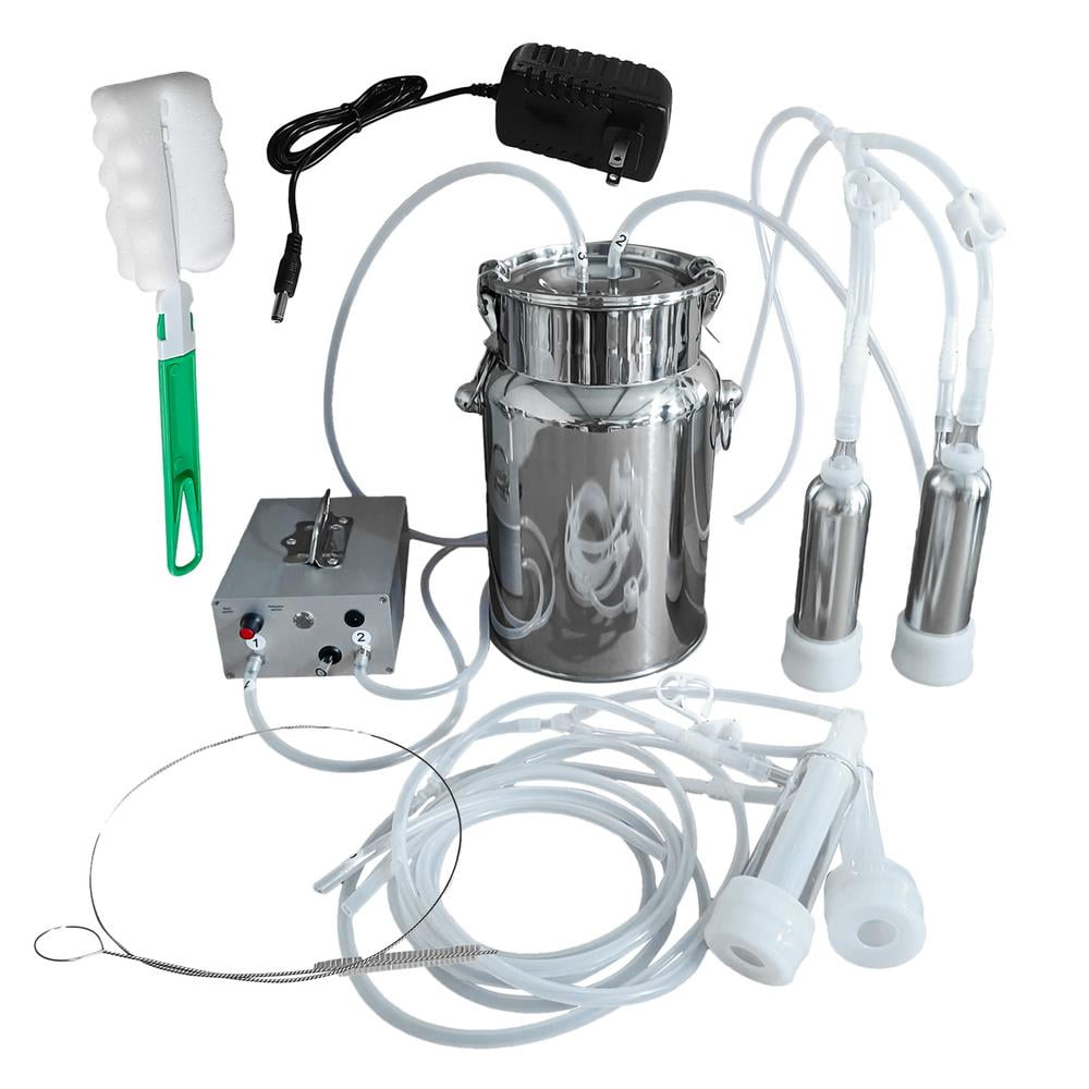 Portable Goat Milking Machine - 5L Electric Vacuum Pump Bucket Set For Household & Small Farm Use