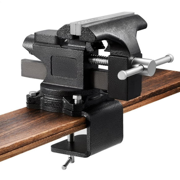 Flylapdo Industrial Grade 6 Inch Forged Jaws Sturdy Bench Vise, Cast Steel Swivel Base Pipe Clamp