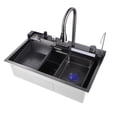 thumbnail image 1 of Flylapdo Kitchen Sink Workstation Deep Single Bowl Kitchen Sink Deep Single Bowl Sink Drop In Sink Stainless Steel Sink Faucet Included For Bar Kitchen Use attractive, 1 of 9