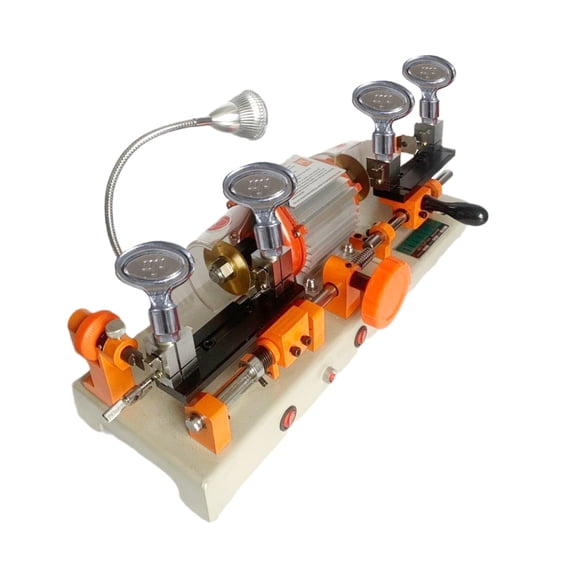Flylapdo Locksmith Key Duplicator Tool, Manual 110V Key Cutter with Automatic Feeding, Copper-Enhanced Motor & Secure Rotating Clamps for Metal Keys