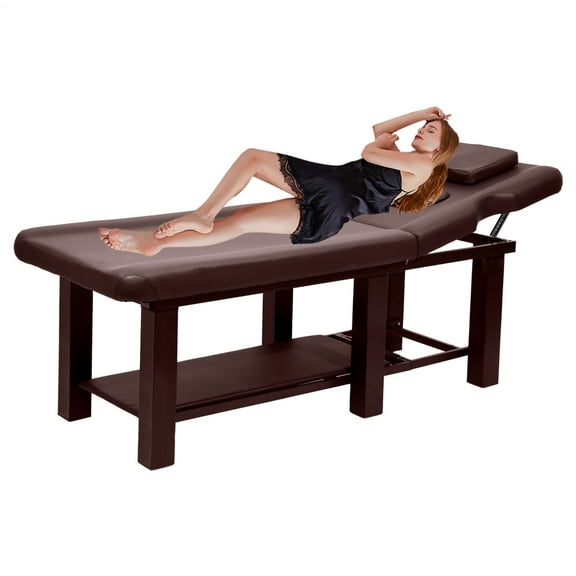 Flylapdo  Massage Table Portable Stationary Massage Table Stationary Massage Bed with Backrest Heavy Duty Metal Frame Massage Table Heavy-Duty Stationary Massagefor Rehabilitation Spa Massage gaudily