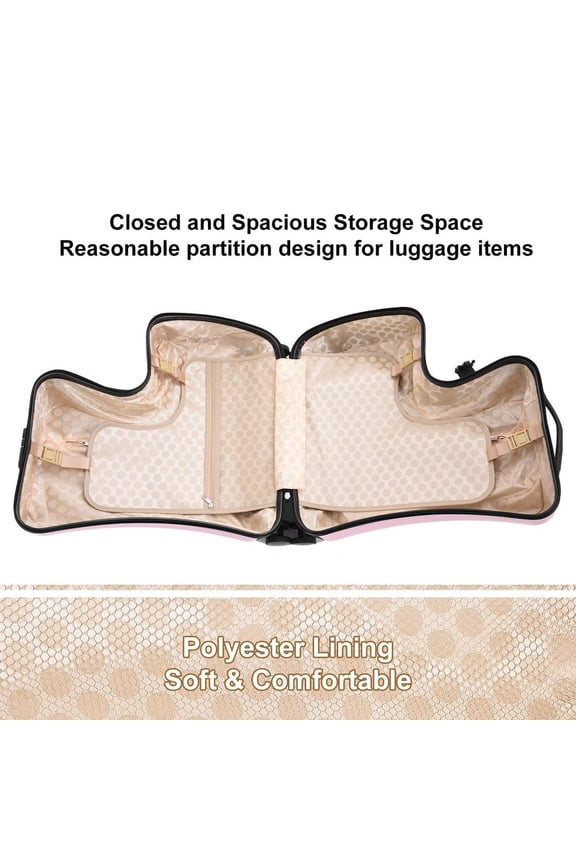 Ride on Suitcase for Kids Ride on Trolley with Wheels Cute Hardside Kids Suitcase Riding Kids Rolling Luggage for Airplane Travel nearby