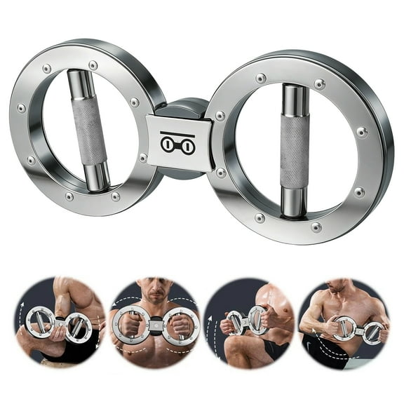 Flylapdo Rotating Burn Machine 8-15 LB, Rotating Arm Machine 360 Degree Rotating Grips, Multifunctional Spinning Burn Rotator Machine for Forearm Trainer, Boxing, Workouts (Silver)