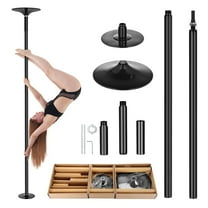 Flylapdo Static Dancing Pole 45mm Diameter 7.3-9ft Height Adjustable Dance Pole with Extension Rods