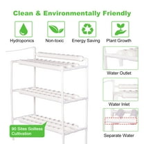 Flylapdo Vertical Grow System 3-Tier 90 Sites with Timed Water Pump, Food-Grade Hydroponic Gardening System Grow Kit for Cultivation in Small Spaces