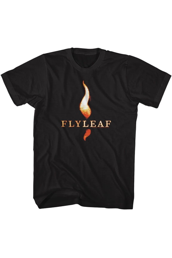 Flyleaf Flame Logo Black Adult T-Shirt