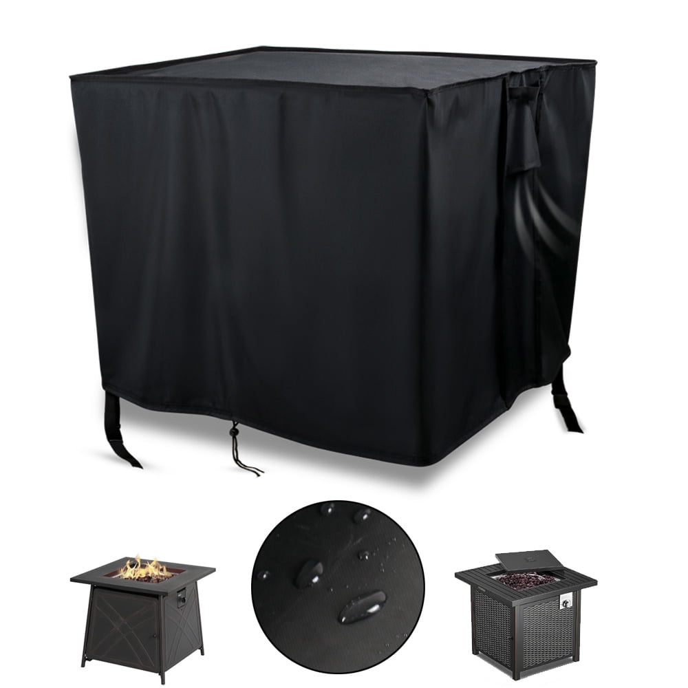 Flymer Fire Pit Cover,28 inch Firepit Covers Square Gas Fireplace Fire