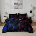 thumbnail image 1 of Flymme 3 Pieces Full Duvet Cover Reversible Comforter Cover Abstract Neon Pattern Bedding Set with Zipper Closure for Teen Men Bedroom Decor, 1 of 9