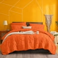 thumbnail image 1 of Flymme Orange Comforter Set Queen Size 7 Piece Bed in a Bag,Shabby Chic Boho Comforter Sets with Sheets ,Soft Microfiber Complete Bedding Set, 1 of 8