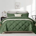 thumbnail image 1 of Flymme Queen Comforter Set with Sheets, 7 Pieces Bed in a Bag Queen Bed Sets Quilted Diamond Complete Green Bedding Sets for Man Women Bedroom Decor, 1 of 8