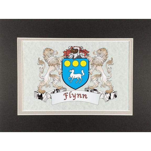 Flynn Irish Coat of Arms Print - Frameable 9" x 12"