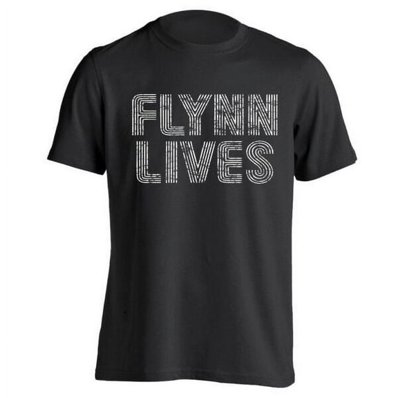Flynn Lives Retro Funny Tron Gamer Humor Movie Black Basic Men's T-Shirt
