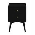 thumbnail image 1 of Flynn Mid Century Modern 2 Drawer Nightstand, Black - 26 x 18 x 15 in., 1 of 1