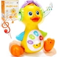 thumbnail image 1 of Flynow Baby Essentials Musical Light up Duck Toy, Easter Basket Teething Toys 0-12 Months Dancing Crawling Tummy Time,Newborn Infant Learning Montessori Gifts for 0 3 4 5 6 7 8 Month Baby Boys Girls, 1 of 8