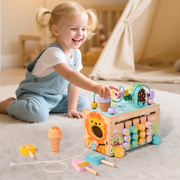 Flynow Baby Toys Wooden Montessori Toys for 1 Year Old - Hammering Pounding Toy with Xylophone & Fishing Game - Educational Learning Toddler Activities for 1 2 3 Year Old Christmas Birthday Gifts