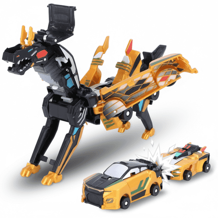 Flynow Transforming Dinosaur Toys for Toddler 1-3 Years Old, 2 in 1 Magnetic Cars Collision Transform into Dino Fun Toys, Christmas Birthday Gift for Kids Boy Girl Age 2 4 5 6 7 8 9 10 11 12