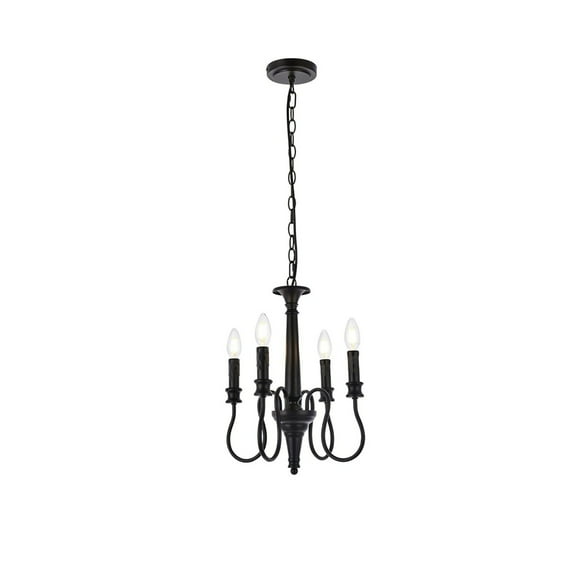 Flynx 4 lights pendant in black