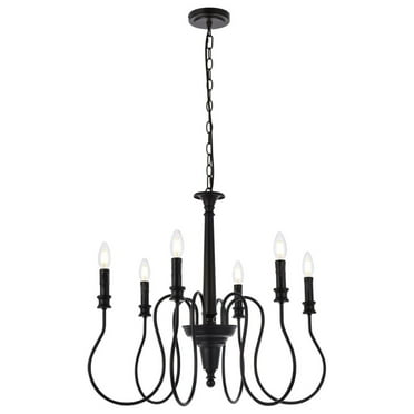Flynx 6 lights pendant in black
