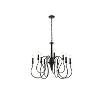 Flynx 9 lights pendant in black