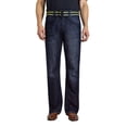 thumbnail image 1 of Flypaper Men's Belted Dark Wash Jeans Bootcut Leg Regular Fit 32x34, 1 of 3