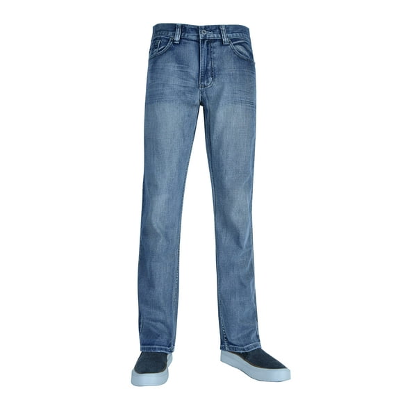 Flypaper Mens Bootcut Cotton Jeans Medium Blue Wash Size 33W x 30L