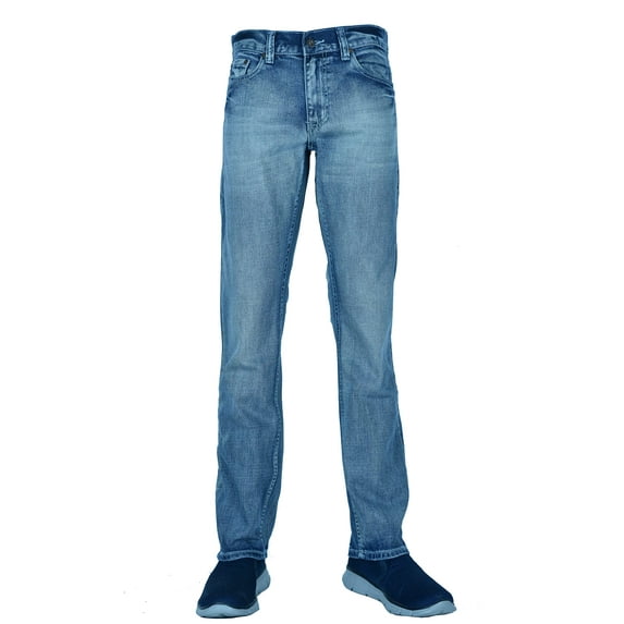 Flypaper Mens Straight Cotton Jeans Medium Blue Wash Size 29W x 32L