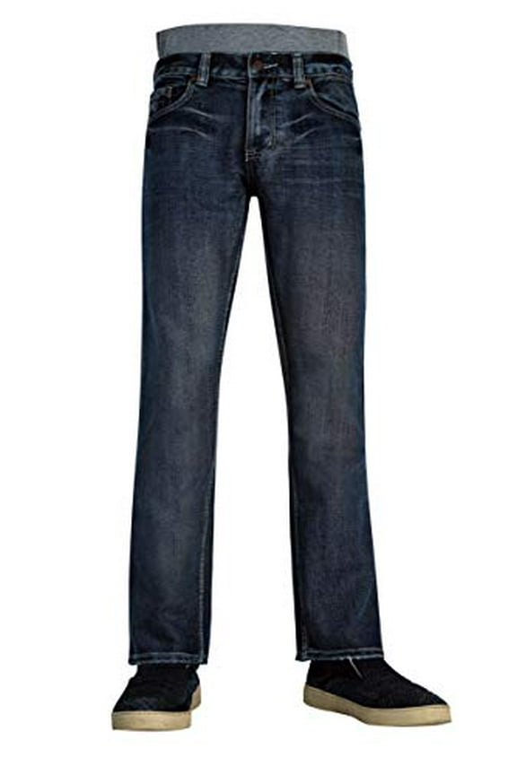 Mens Straight Jeans Med Silver Haze