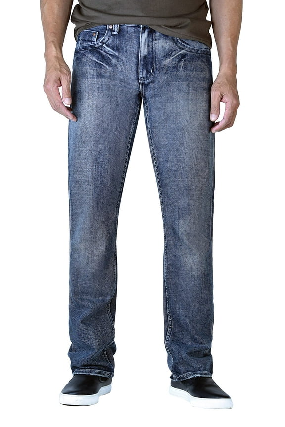 Mens Straight Jeans Med Silver Haze