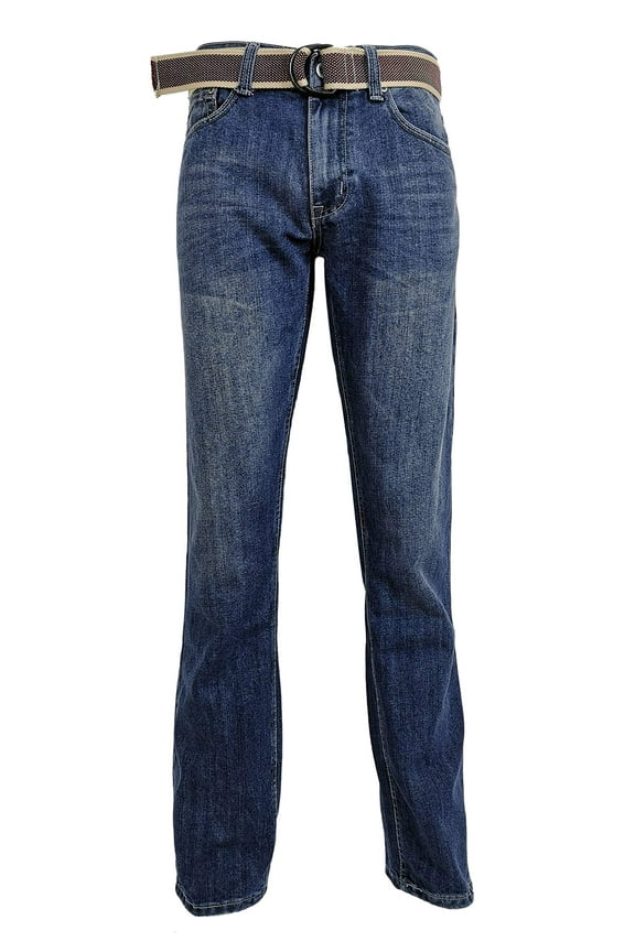 Mens Straight Leg Regular FIT Fashion Jeans Medium Wash 32W x 34L