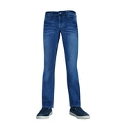 Flypaper Mens Stretch Jeans Straight Leg Regular Fit Medium Sea Blue Wash