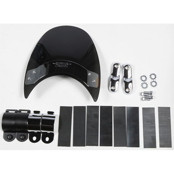 Flyscreen Windshield, Chrome, Dark Tinted