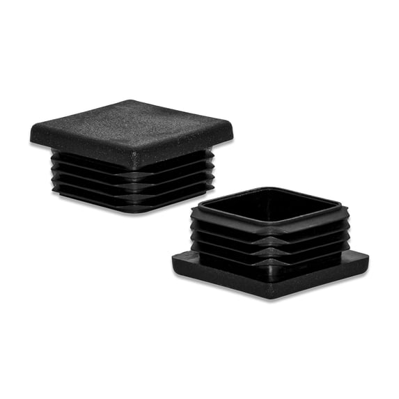 Flyshop 1-9/16" x 1-9/16", 40 x 40mm Square Plastic Plugs Durable Pipe Plug Tubing End Caps, Floor Protectors, Tube Inserts, Lamellar Plugs, Chair Glide Sliders, Black Plastic Hole Plugs, 8PCS
