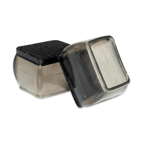 Flyshop 12pcs Chair Leg Caps for Hardwood Floor, Chair Leg Floor Protectors with Felt Pads, Easy Sliding, Rectangle, Large, Fit 1-1/2" to 2" x 1" to 1-1/2" (L x W), Black