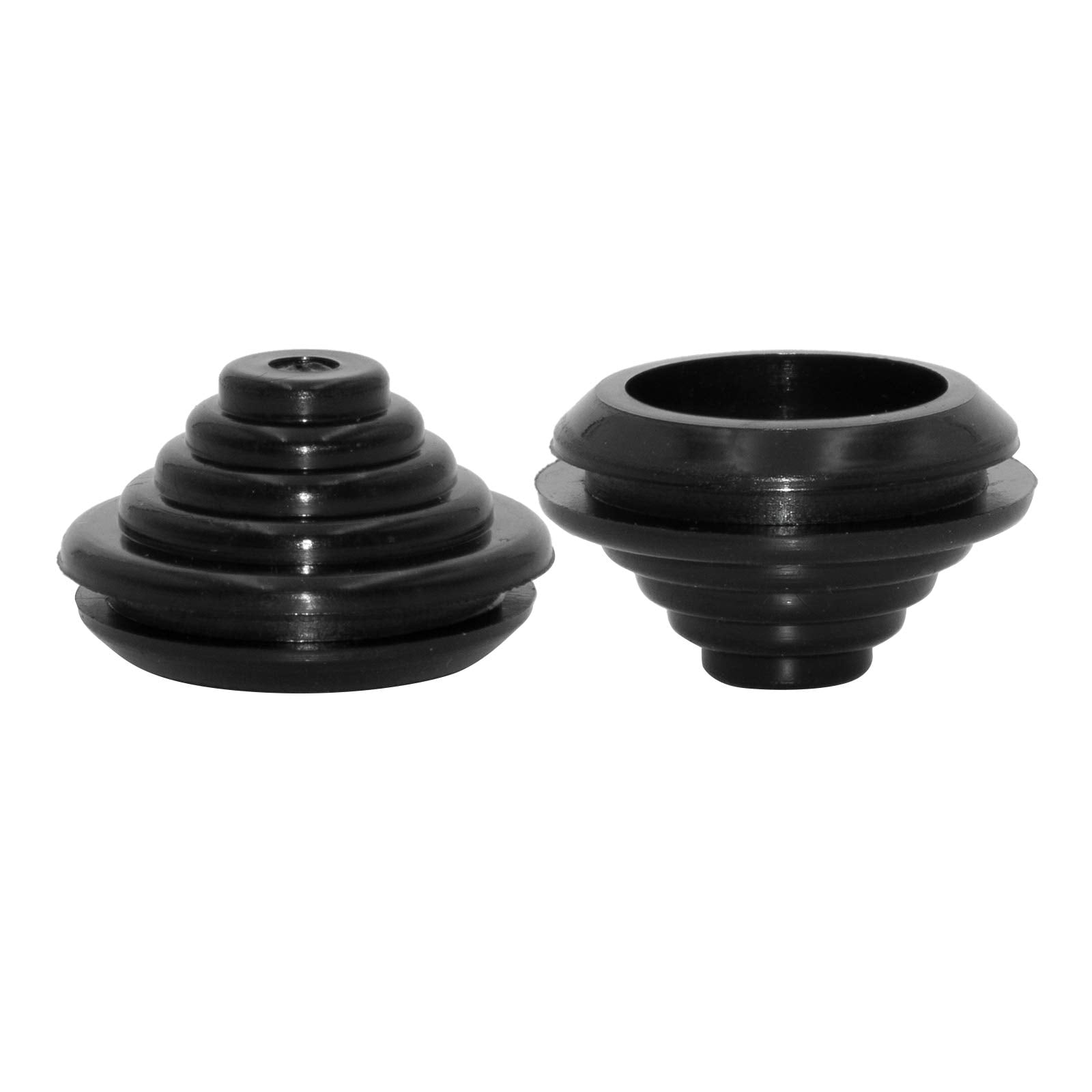 Flyshop 25 mm 1" Tower Shaped Grommet, 20 mm 13/16" ID, 8-Pack Synthetic Rubber Grommets Firewall Hole Plug Wire Protection, Black