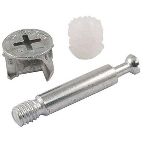 Flyshop 3-in-1 Furniture Connecting Cam Fittings with Dowel and Pre-inserted Nut, 10-Pack, Big Set