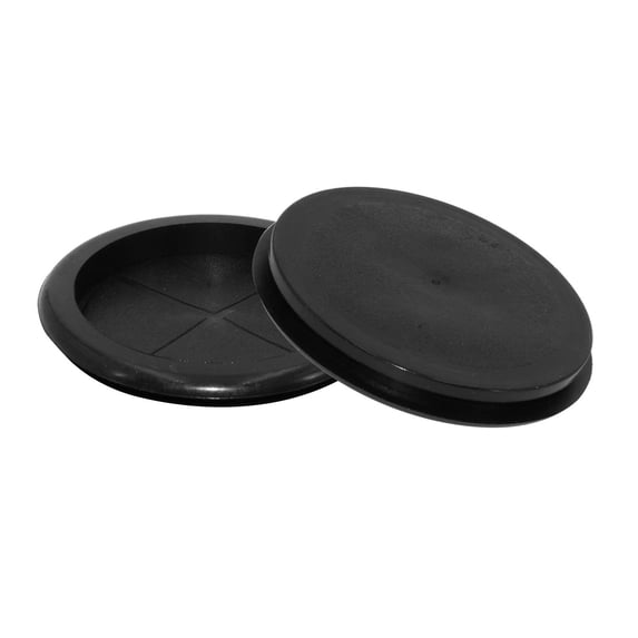 Flyshop 45 mm 1-3/4" Round Hole Grommet, 38 mm 1-1/2" ID, One-sided Synthetic Rubber Plug Wire Grommets Protector Automotive Firewall Cable Hole Plug, Black, 4PCS