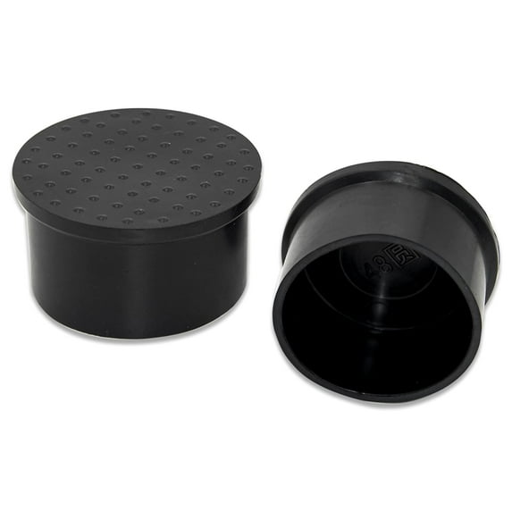 Flyshop 4PCS Round PVC Chair Leg Caps Non-Slip Noise Reduction Protective Caps Durable Chair Leg Tips Floor Protectors End Cap to Prevent Scratches of Floor, 48mm Black