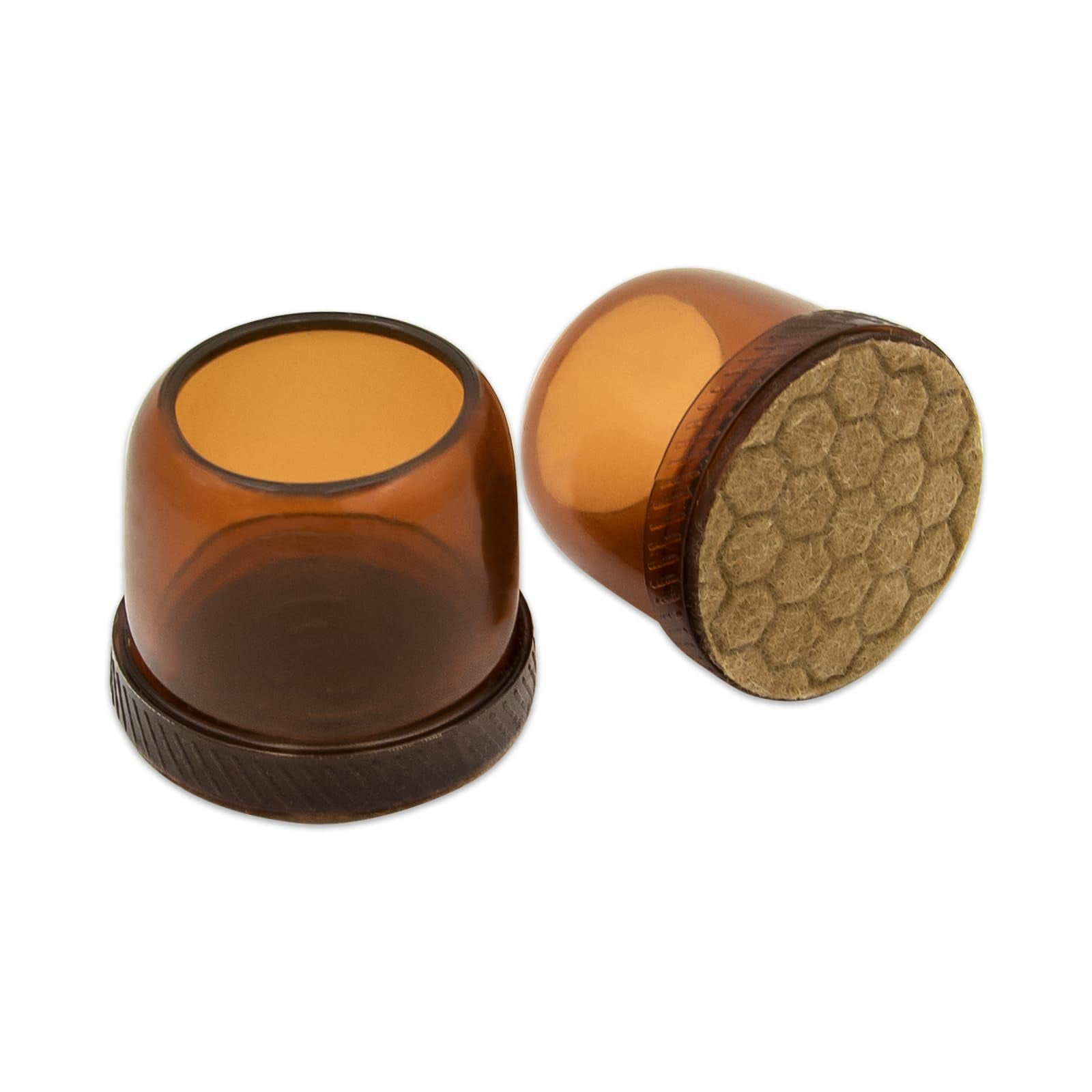 Flyshop 8PCS Durable Round Chair Leg Caps with Felt Pads Prevent Scratches Reduce Noise Protective Caps Felt Furniture Pads Floor Protectors, Light Brown, X-Large: 30 to 45mm