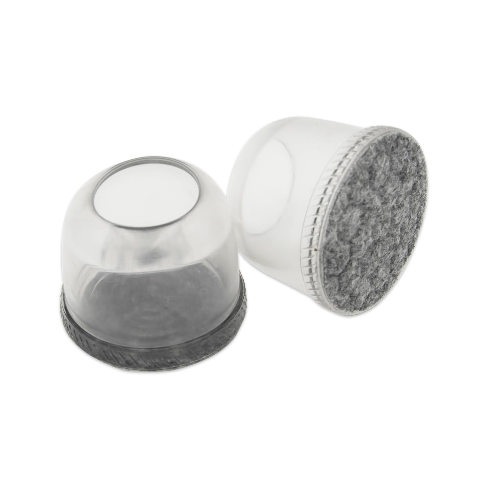 Flyshop 8PCS Durable Round Chair Leg Caps with Felt Pads Prevent Scratches Reduce Noise Protective Caps Felt Furniture Pads Floor Protectors, Transparent, Large: 25 to 30mm